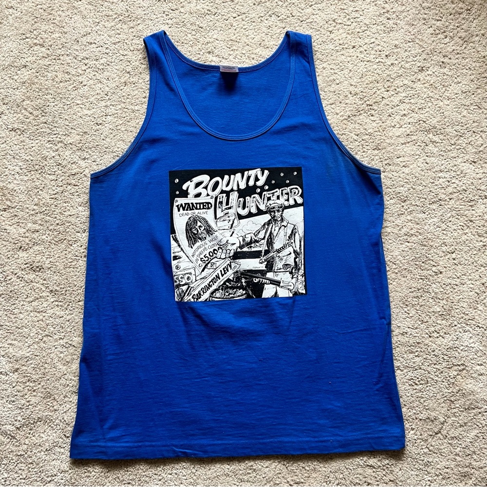 Supreme Barrington Bounty Hunter Graphic Tank Top in Blue